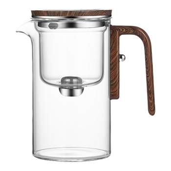Ceainic din sticlă cu separare ceai-apă, filtru rezistent la temperaturi înalte, cană magnetică pentru infuzie, set de ceai Kung Fu
