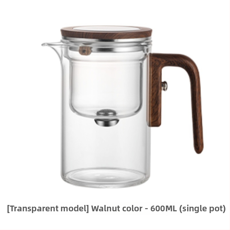 Ceainic din sticlă cu separare ceai-apă, filtru rezistent la temperaturi înalte, cană magnetică pentru infuzie, set de ceai Kung Fu
