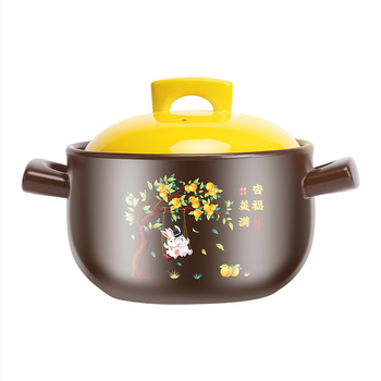 Oală ceramică pentru aragaz, oală de tocană și supă pentru uz casnic, rezistentă la temperaturi înalte, fără crăpături în încălzire uscată