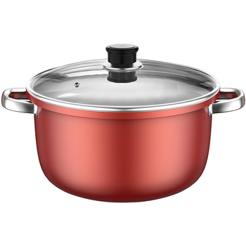 Oală de supă cu două mânere din piatră Maifan, vas de gătit multifuncțional cu abur, oală groasă antiaderentă pentru gătit la foc domol și supe, cu capac