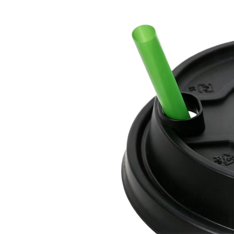 Ceai de lămâie făcut manual vara, cu pai verde, de unică folosință, ceai de lapte în stil Linli, ambalaj verde individual pentru utilizare comercială.