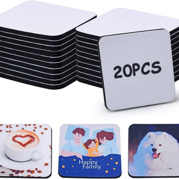 Coaster pentru sublimare, neopren gol 9×9 cm, antiderapant, pentru design DIY
