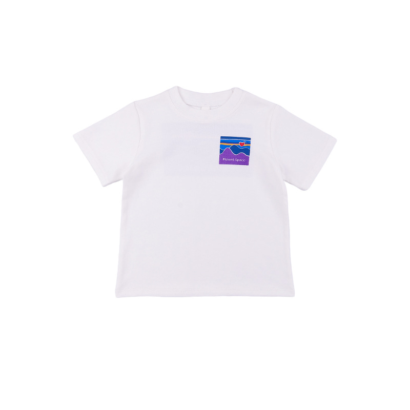 Tricou copii cu mânecă scurtă, stil montan, vară 2026, guler rotund, din bumbac