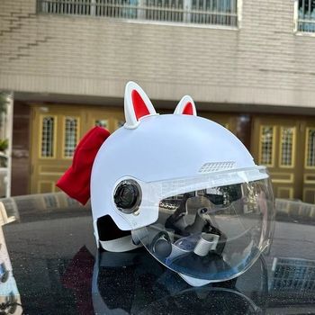 Cască pentru bicicletă electrică pentru femei, cu nod papion, drăguță și haios, certificat 3C, potrivită pentru toate anotimpurile