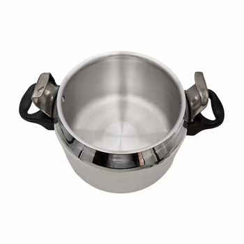 Oală sub presiune comercială, cu pereți groși, protecție la explozie și capac presurizat, din aliaj de aluminiu, compatibilă cu plita pe gaz, destinată hotelurilor