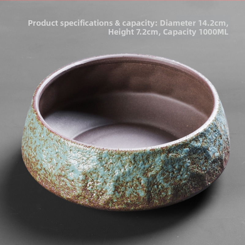Vas ceramic mare pentru spălarea frunzelor de ceai, accesorii de ceai Kung Fu în stil antic, ceainic, ceramică Dehua.