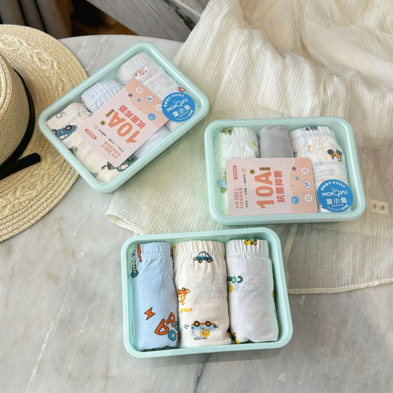 Boxeri din bumbac pentru copii, pentru băieți și fete, cu imprimeu desen animat, respirabili