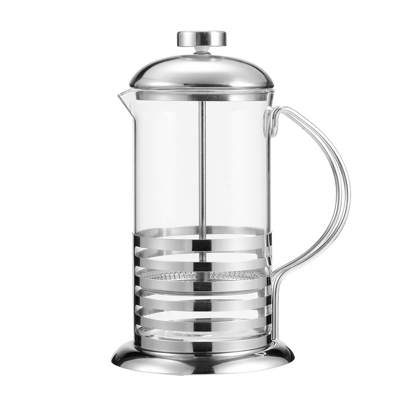 Cafetieră franceză pentru cafea și ceai, vas cu filtru, moka pot, infuzor de ceai cu flori