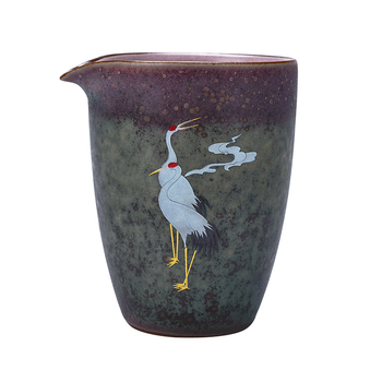 Ceșuță Gongdao ceramică, glazură de cuptor pentru ceai Gongfu, design creativ cu divizor de ceai