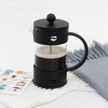 Cafetieră franțuzească din sticlă borosilicată, filtru rezistent la temperaturi, infuzor portabil pentru ceai și cafea din boabe