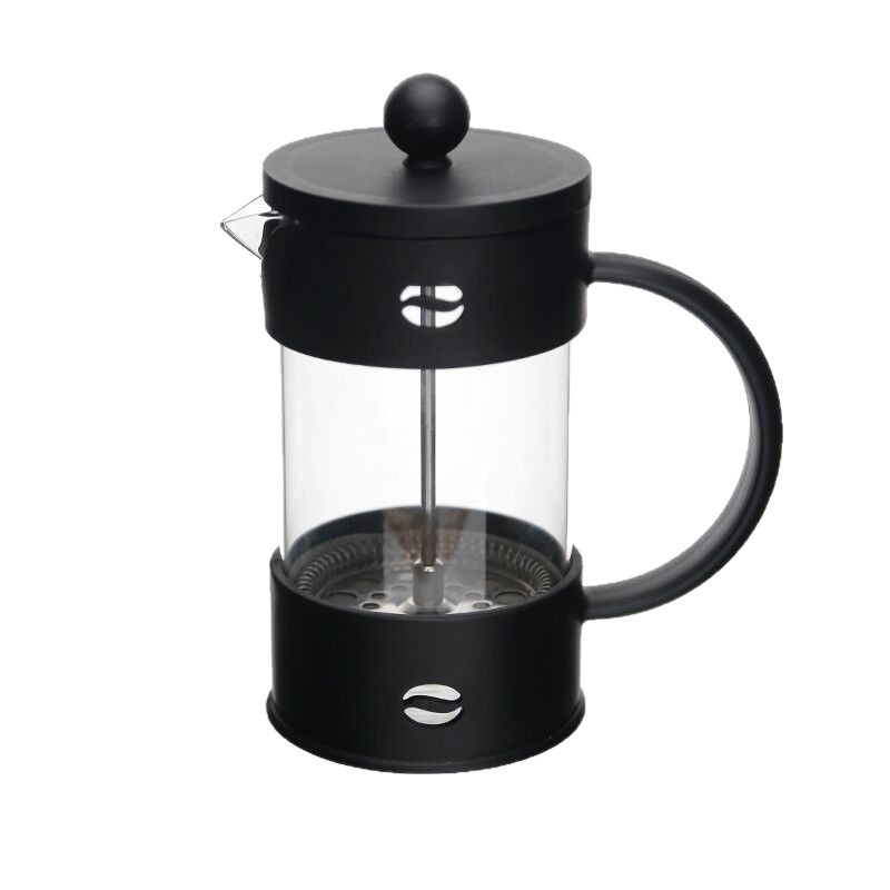 Cafetieră franțuzească din sticlă borosilicată, filtru rezistent la temperaturi, infuzor portabil pentru ceai și cafea din boabe