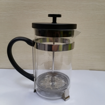 French press cu mâner din sticlă, aparat pentru ceai și cafea, cană de ceai și accesorii