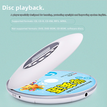 KC-706 CD player portabil cu Bluetooth, MP3 și repetor în limba engleză