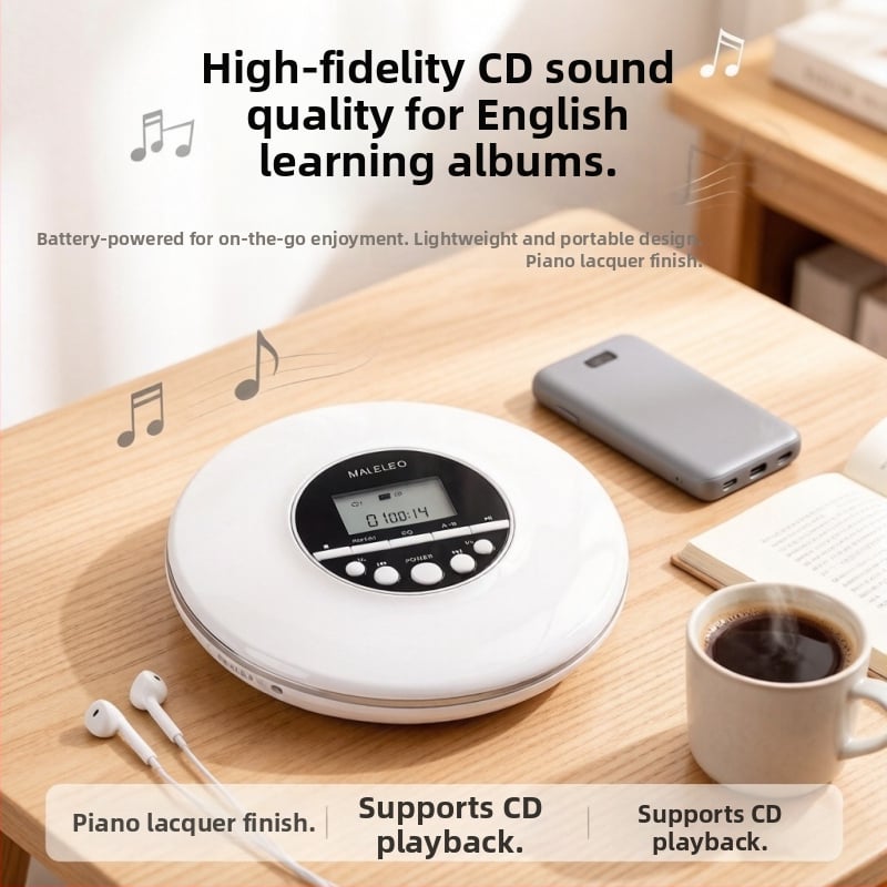 KC-706 CD player portabil cu Bluetooth, MP3 și repetor în limba engleză