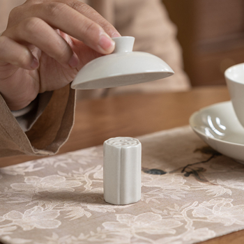 Suport ceramic pentru capac cu motiv de nori pentru ceainic Yixing – accesorii pentru ceremonia ceaiului