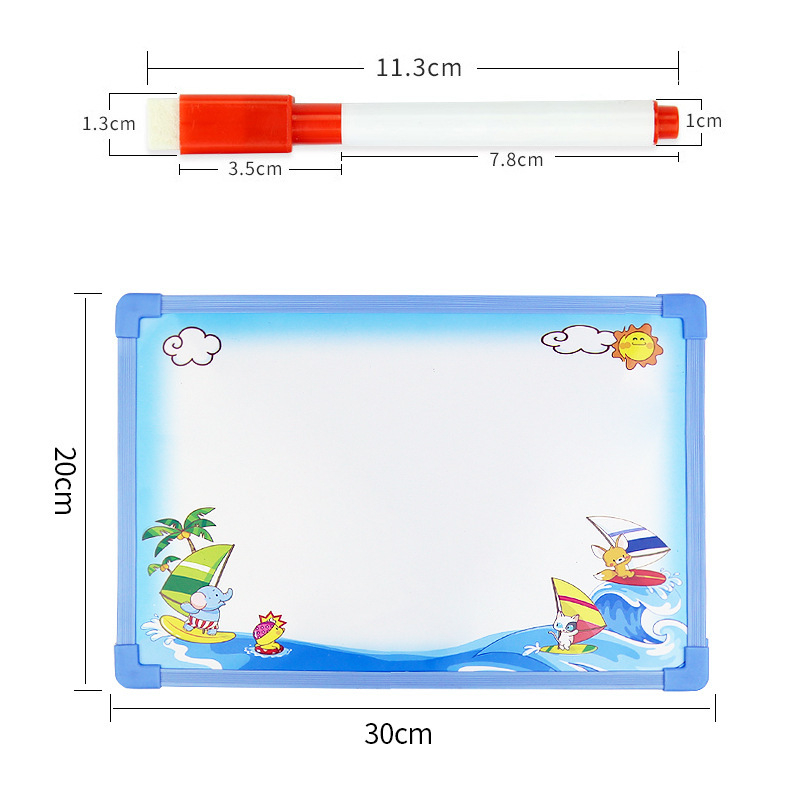 Tablă albă educativă pentru copii, placă de scris pentru copii mici și jucărie de desen, tablă magnetică din plastic cu stilou