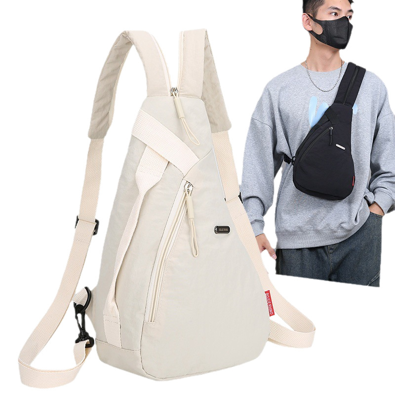 Geantă de piept pentru bărbați, în stil sport, culoare solidă, ușoară, crossbody