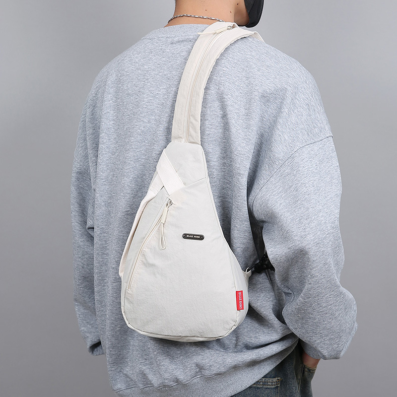 Geantă de piept pentru bărbați, în stil sport, culoare solidă, ușoară, crossbody
