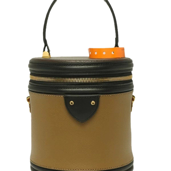 Geantă cilindrică de piele pentru femei, imprimeu floral vintage, primăvara 2025, crossbody cu capac, mică pentru utilizare zilnică
