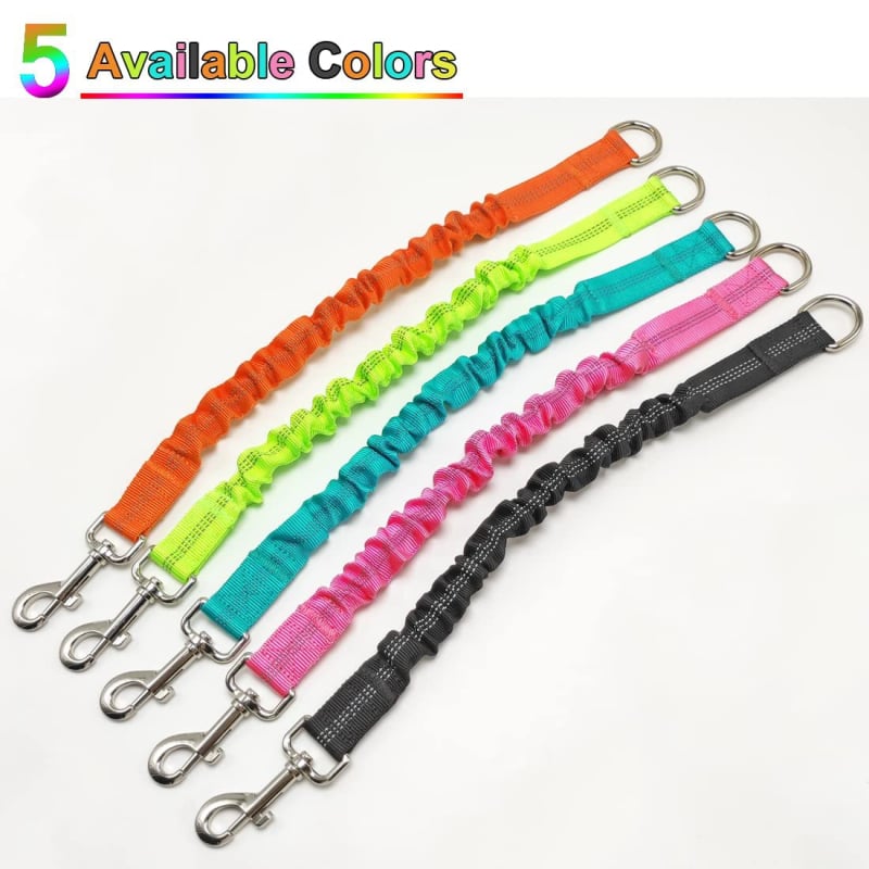 Lesă de câine retractabilă din nylon, cu tampon elastic pentru antrenament