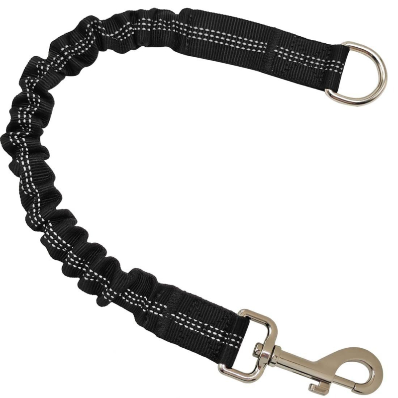 Lesă de câine retractabilă din nylon, cu tampon elastic pentru antrenament