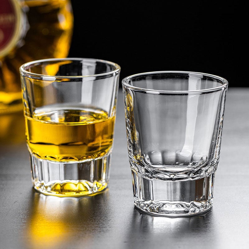 Set de pahare pentru whisky, 100 ml, fund gros, design elegant pentru uz casnic