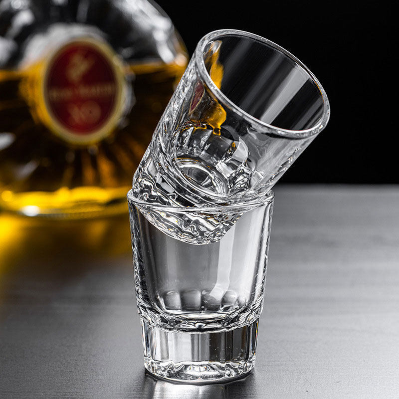 Set de pahare pentru whisky, 100 ml, fund gros, design elegant pentru uz casnic