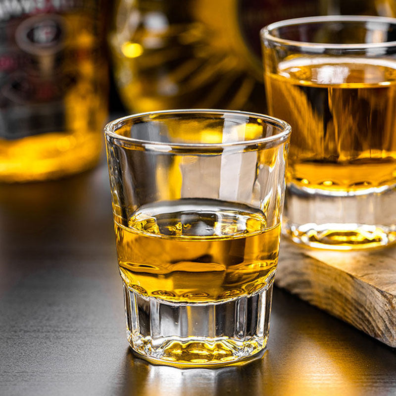Set de pahare pentru whisky, 100 ml, fund gros, design elegant pentru uz casnic