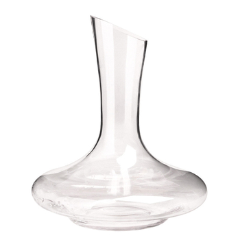 Decantator pentru vin roșu din sticlă, capacitate mare, gură înclinată, design elegant