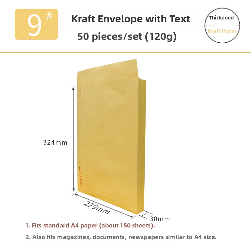 Dragon Peak Galben No.9 Plic documente A4 din hârtie kraft groasă, geantă de fișiere cu imprimare personalizată