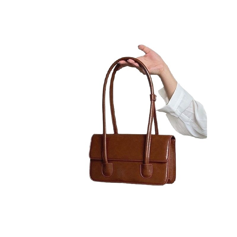 Geantă de damă din PU, stil coreean 2025, design retro la modă, geantă de umăr cu bretea crossbody