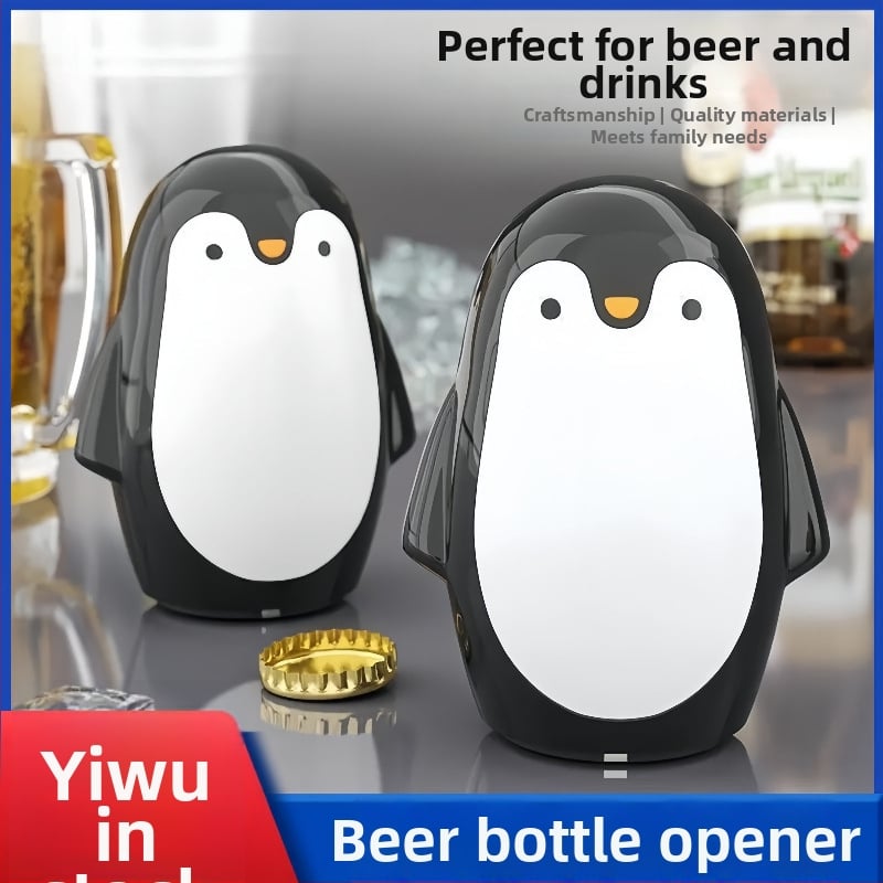 Deschizător de sticle în formă de pinguin, mecanism de presiune, Dop pentru vin etanș, deschizător pentru sticle de bere, model multifuncțional pentru uz casnic