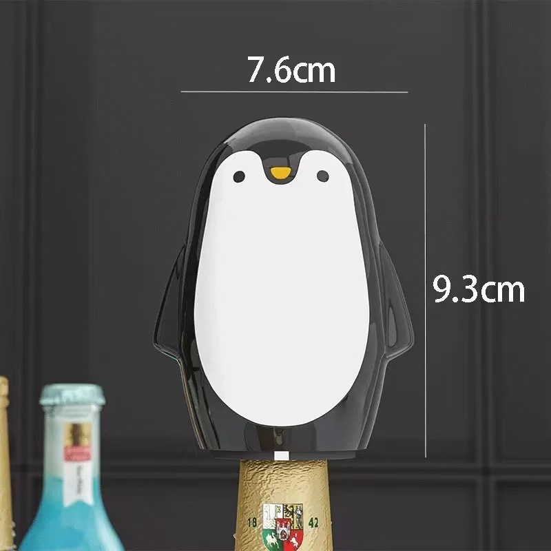 Deschizător de sticle în formă de pinguin, mecanism de presiune, Dop pentru vin etanș, deschizător pentru sticle de bere, model multifuncțional pentru uz casnic