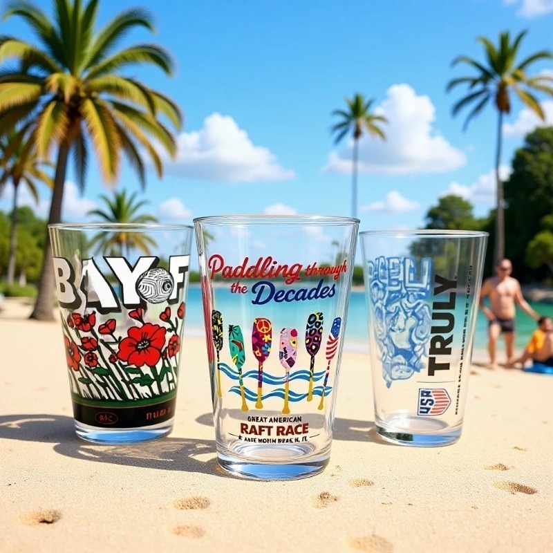 Pahar de bere stil american, 16 oz, rezistent la căldură, sticlă groasă, capacitate mare