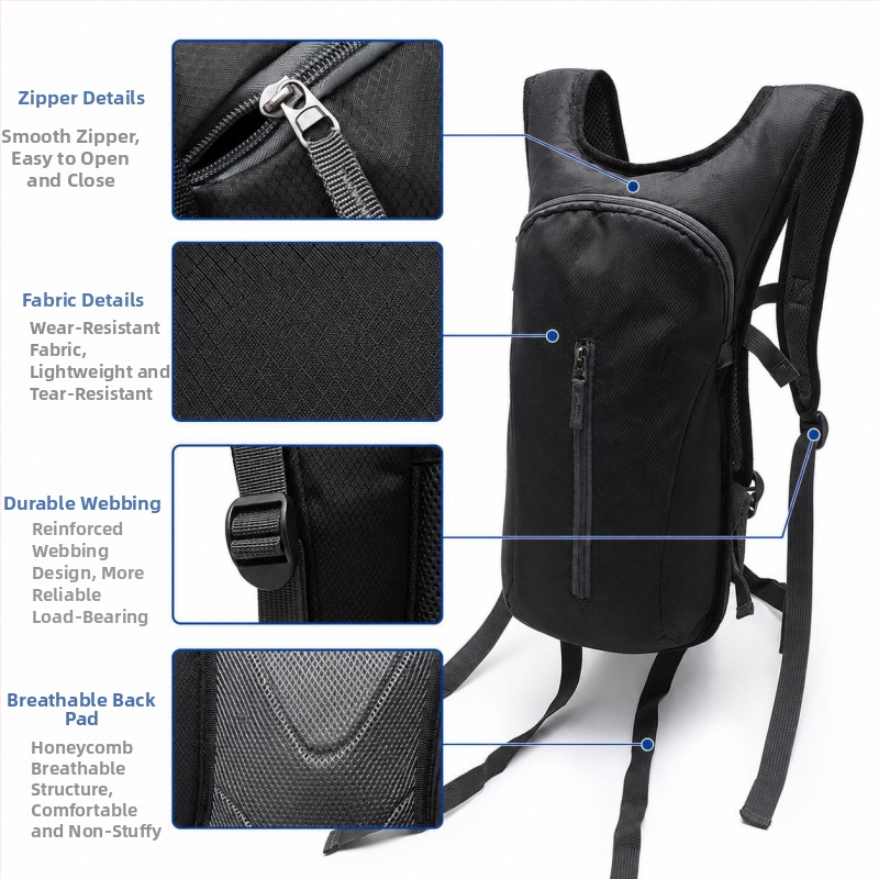 Letný hydratačný batoh pre deti na outdoorovú cyklistiku, horolezectvo a beh, unisex, prenosný, objem 2 l