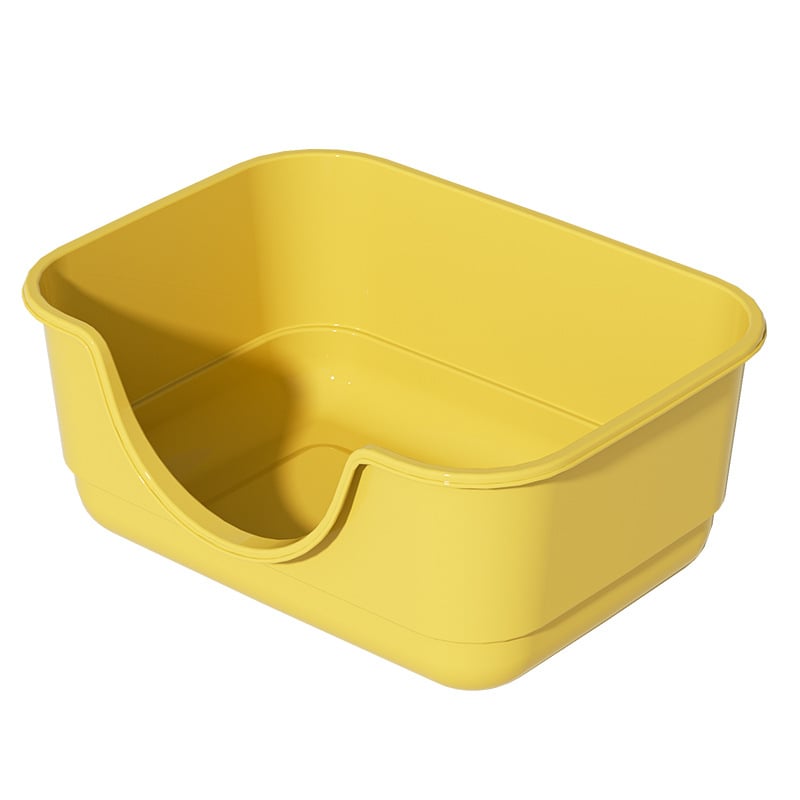 Lădiță de nisip pentru pisicuțe, intrare joasă, design semiînchis, covoraș deschis pentru nisip, anti-stropire