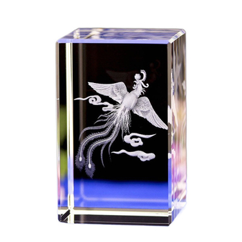 Fenix din cristal 3D – suport pentru capac, decor de casă creativ și accesorii pentru ceremonia ceaiului Gongfu