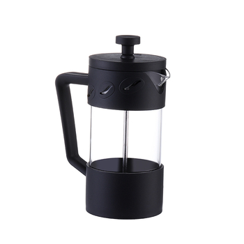 Yi Xing Ceainic din borosilicat rezistent la căldură cu capac înalt și presă din oțel inoxidabil stil French press pentru cafea