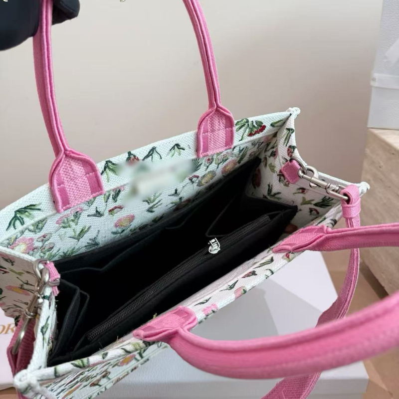 D Brand Geantă Tote cu broderie florală 3D, mare capacitate, geantă de damă pentru uz zilnic și călătorii, curea de umăr/crossbody