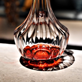 Decantor de vin roșu din cristal, stil cascadă, design european, robinet de turnare cu margine dreaptă, 1000 ml