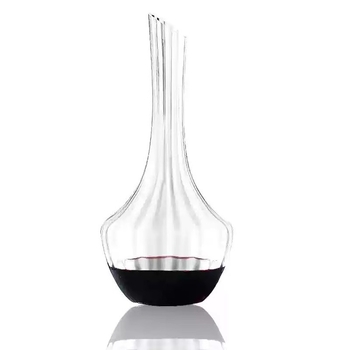 Decantor de vin roșu din cristal, stil cascadă, design european, robinet de turnare cu margine dreaptă, 1000 ml