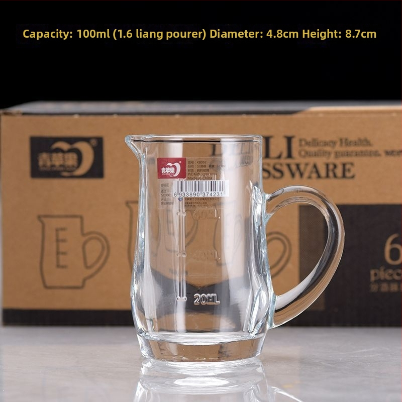Decantor din sticlă îngroșată pentru lichior cu pahare mici – set pentru casă și restaurant