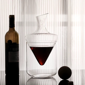 Decantator de vin pentru uz casnic, răcire cu gheață, decantare rapidă, dispenser de sake, încălzitor rezistent la căldură, decantator pentru vin roșu