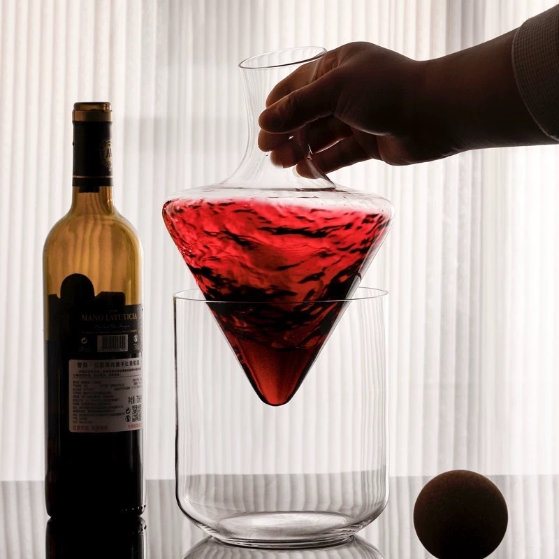 Decantator de vin pentru uz casnic, răcire cu gheață, decantare rapidă, dispenser de sake, încălzitor rezistent la căldură, decantator pentru vin roșu