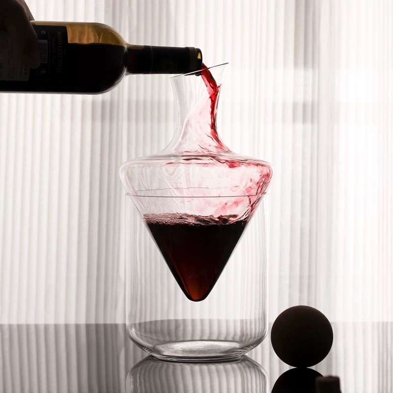 Decantator de vin pentru uz casnic, răcire cu gheață, decantare rapidă, dispenser de sake, încălzitor rezistent la căldură, decantator pentru vin roșu