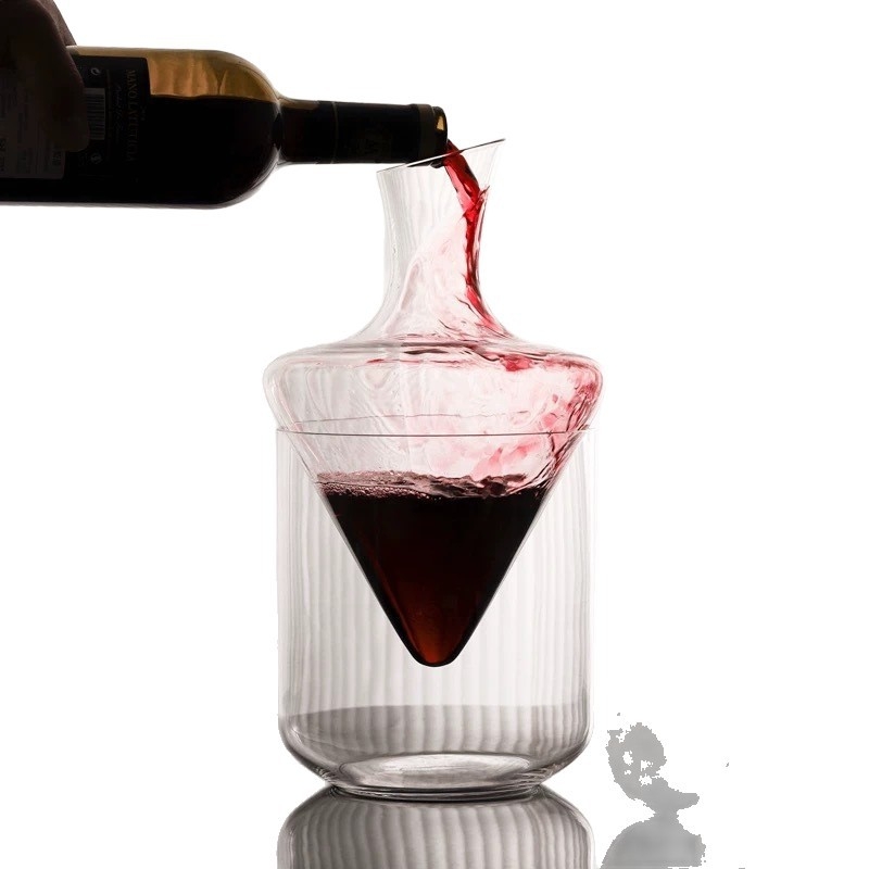 Decantator de vin pentru uz casnic, răcire cu gheață, decantare rapidă, dispenser de sake, încălzitor rezistent la căldură, decantator pentru vin roșu