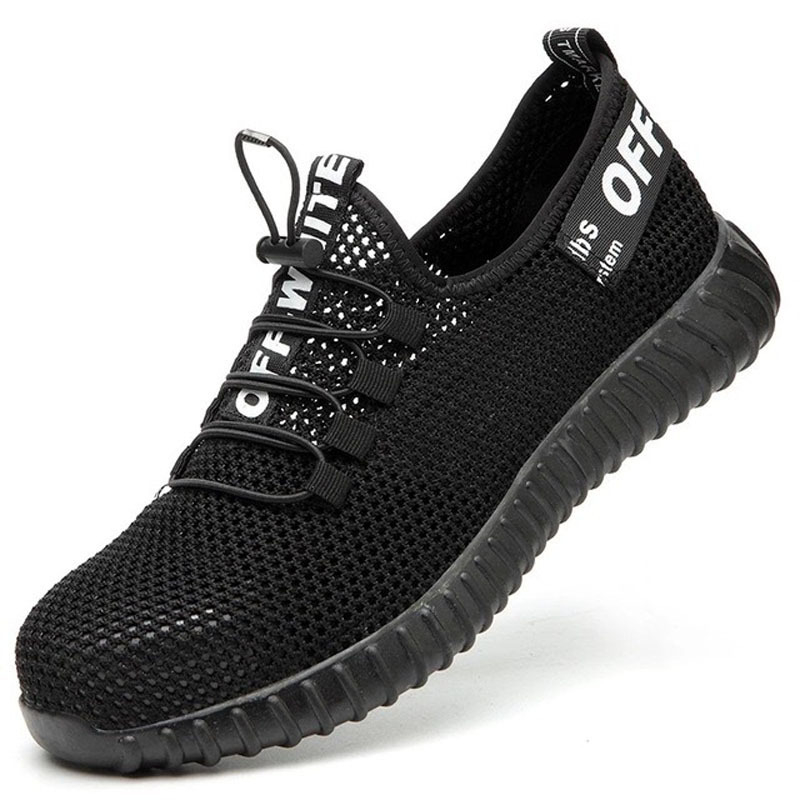 Pantofi de protecție de vară, cu plasă respirabilă și vârf din oțel, pentru muncă în șantier, stil casual