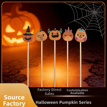 Halloween Pumpkin Party – frigărui de bambus pentru fructe, deserturi și cocktailuri