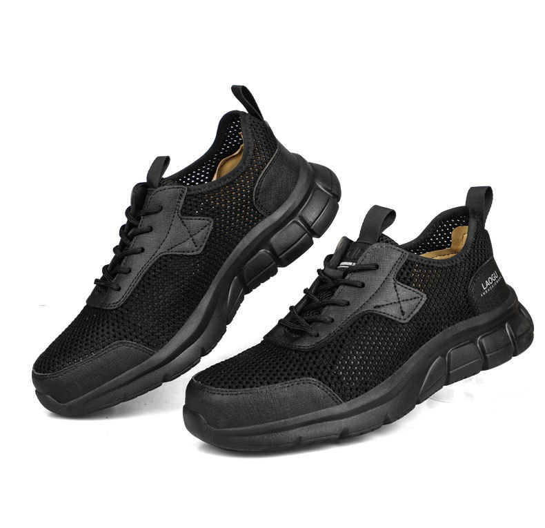 Pantofi de protecție de vară ușori, anti-șoc și anti-perforație, izolați, respirați, partea superioară din plasă Fly Knit