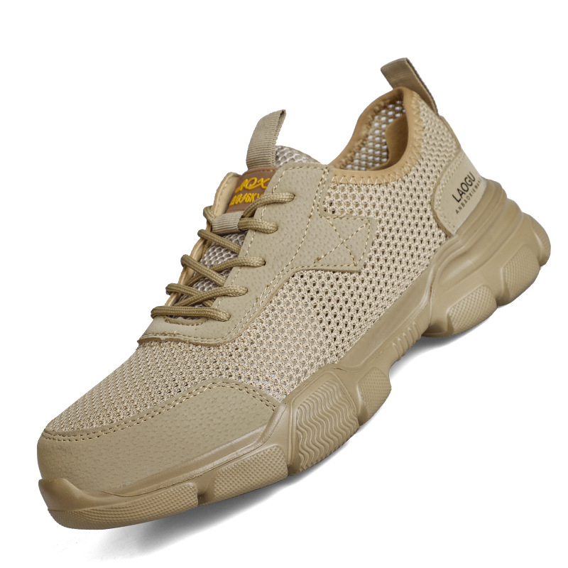 Pantofi de protecție de vară ușori, anti-șoc și anti-perforație, izolați, respirați, partea superioară din plasă Fly Knit